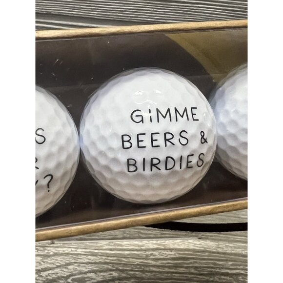 Mud Pie Set of 3 Funny Humorous Golf Balls Who’s Your Caddy Set Gift for Golfer - Picture 3 of 7